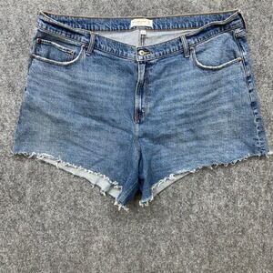 Abercrombie & Fitch The Dad Jean Shorts High Rise cut off  size 36/22 (46x5)